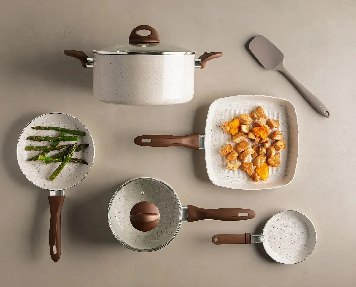 Conj de Panelas 8 Peças Ceramic Life Smart Plus Vanilla - Brinox - foto 2